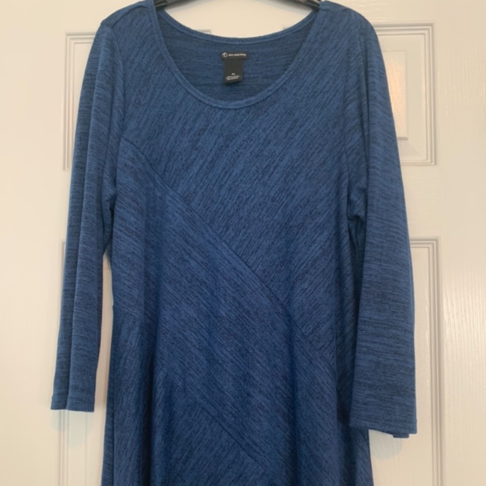 XL New Directions Navy LS Long shirt